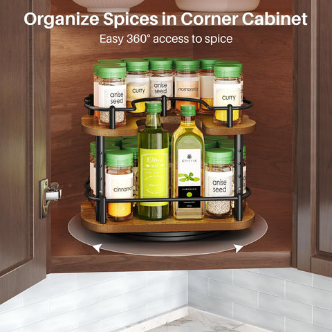 SNTD Spice Rack adjustable clearance with four heights fits various jar sizes.