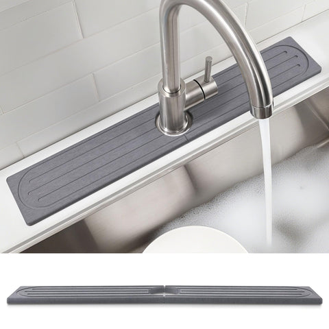 Snuggery Diatomite Faucet Mat around faucet keeps counters dry and clean