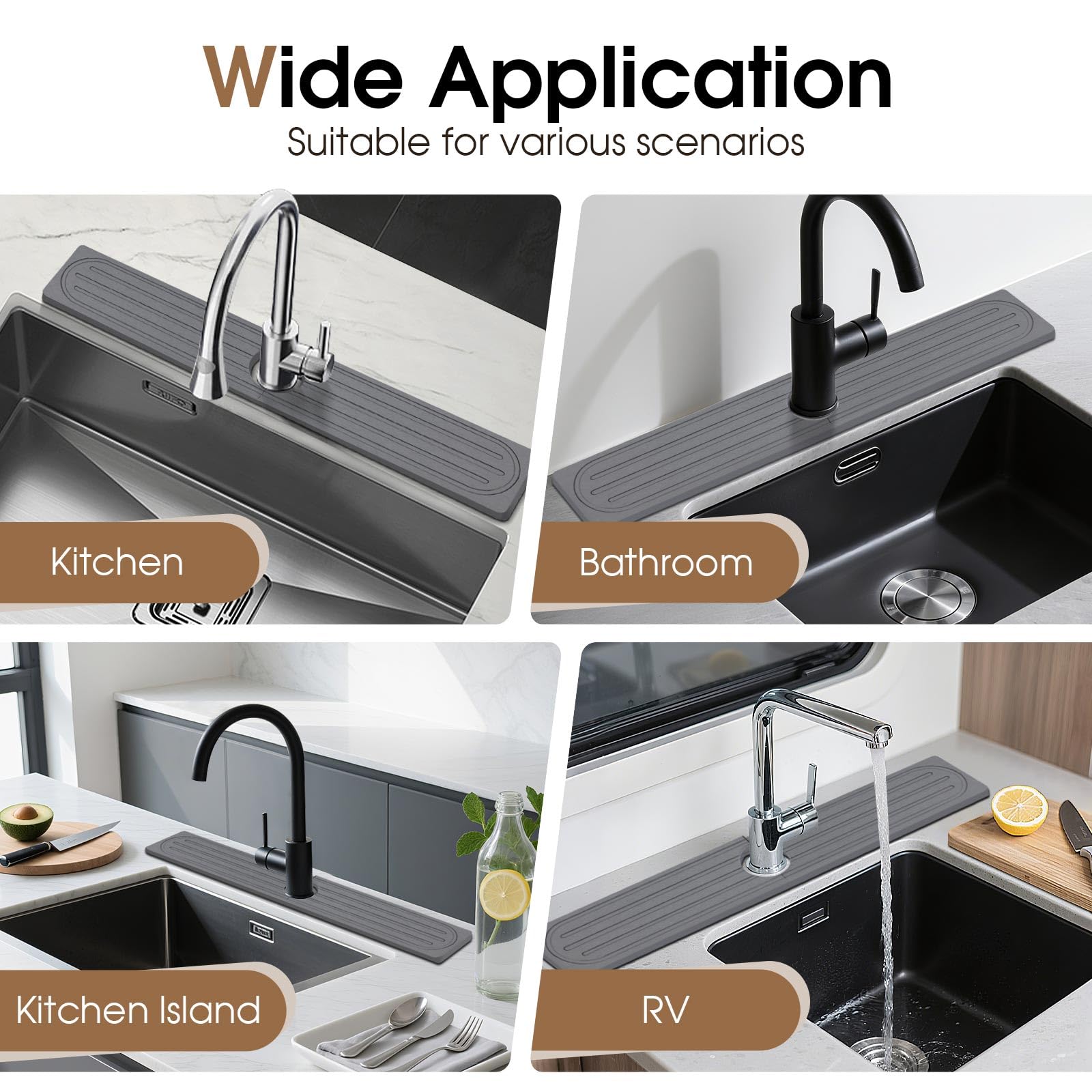Snuggery Diatomite Faucet Mat ideal for kitchen use near the sink