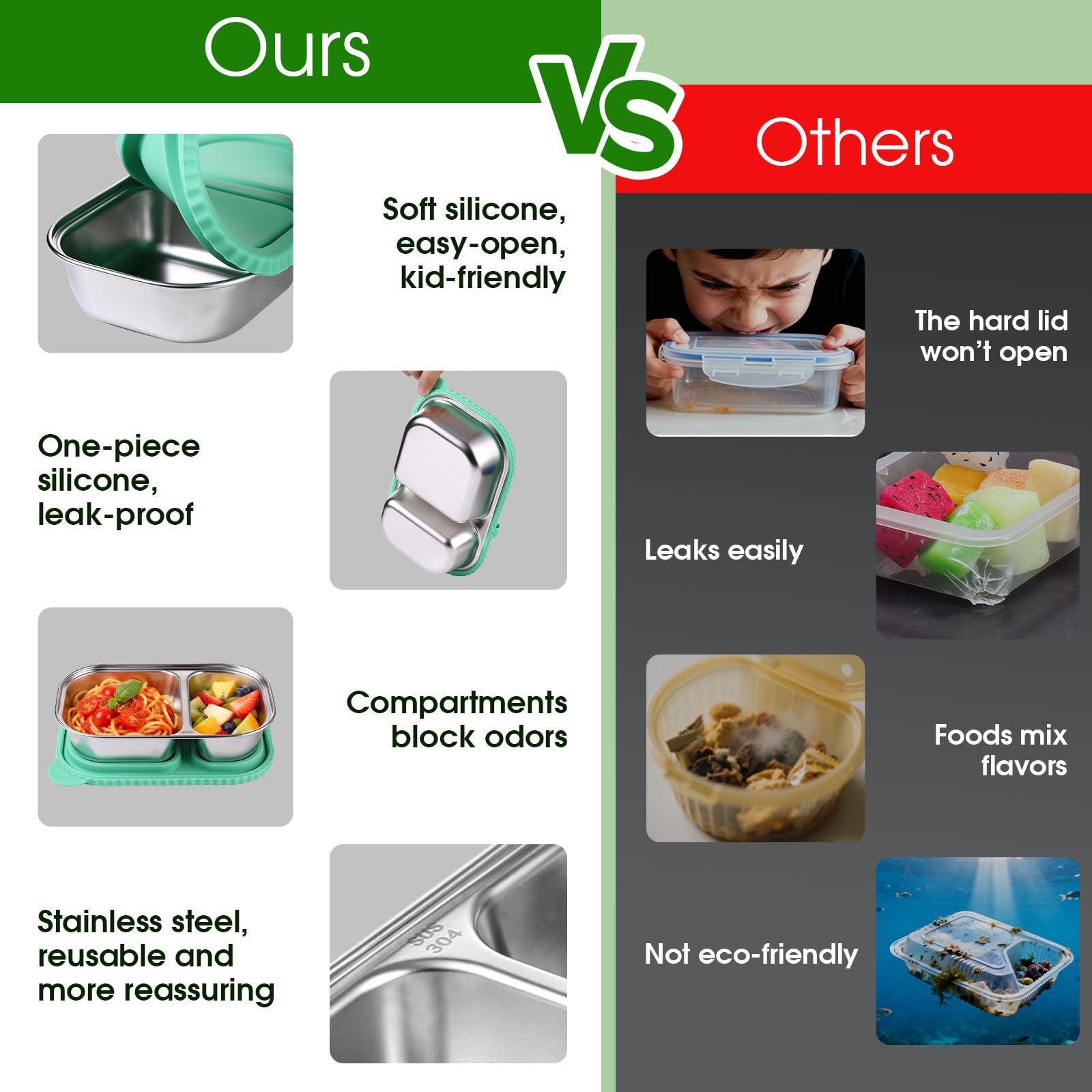 Dishwasher-safe Snuggery container simplifies cleaning after meals.