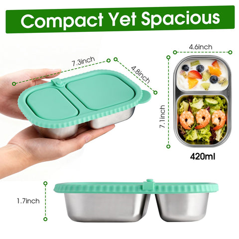 Divided design helps portion snacks and dips clearly.