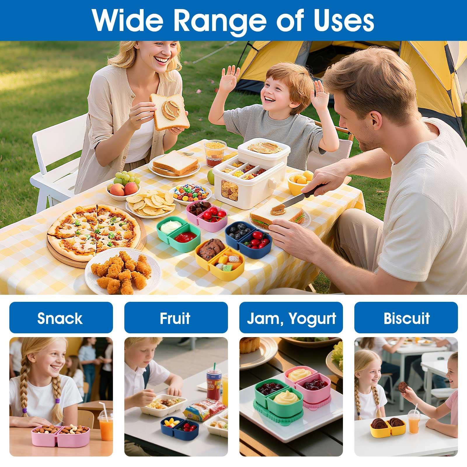 Snuggery Snackle Box for kids’ lunches keeps portions neat.