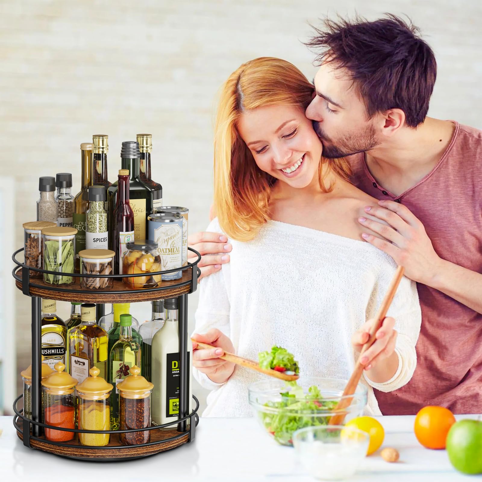 Snughome 2-tier design saves counter space and reduces clutter