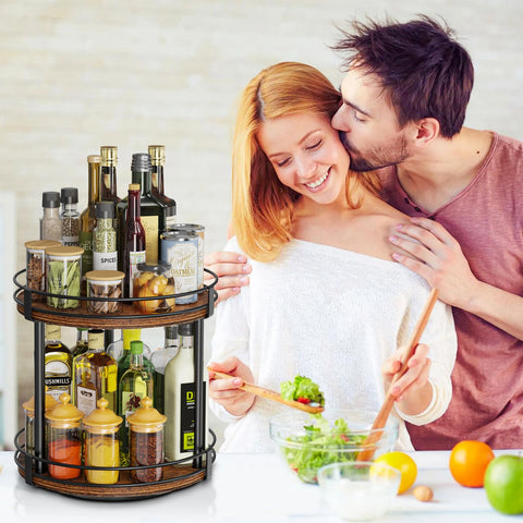 Snughome 2-tier design saves counter space and reduces clutter