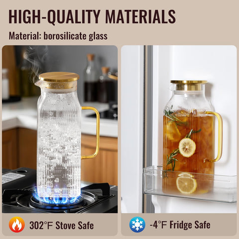 Snuvid 68oz pitcher ideal for iced tea and large gatherings