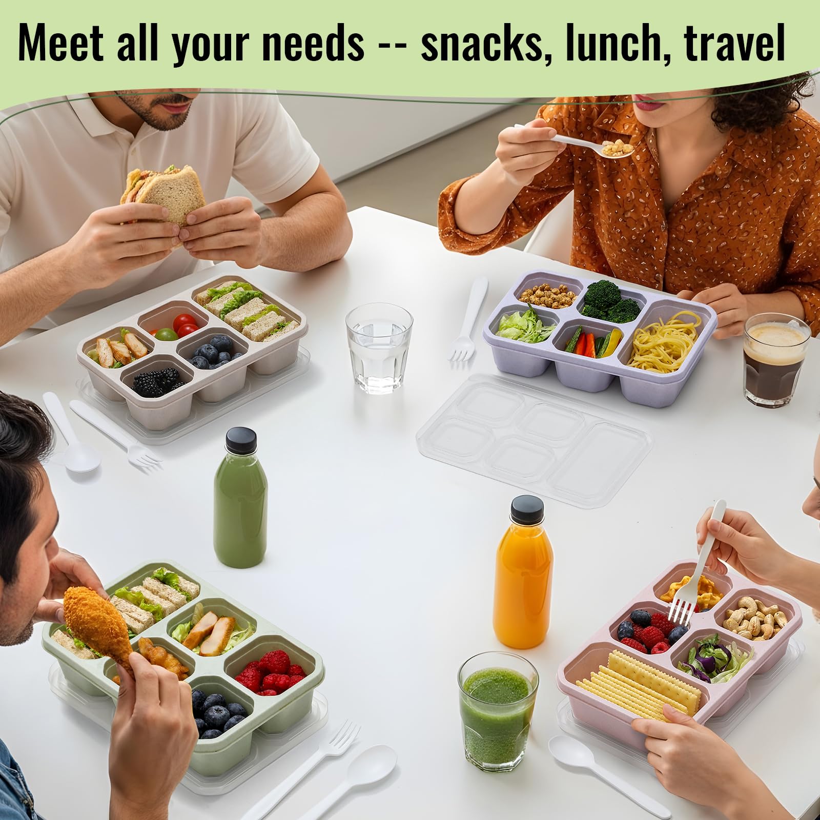 Snuvid bento box is microwave, freezer, and dishwasher safe for easy cleanup