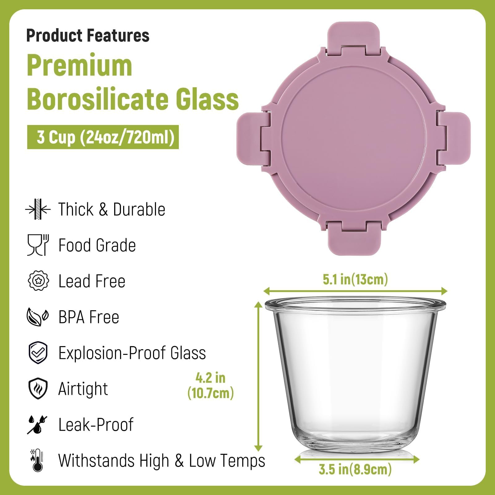 Snuvid BPA-free materials ensure safe contact with food in storage containers.