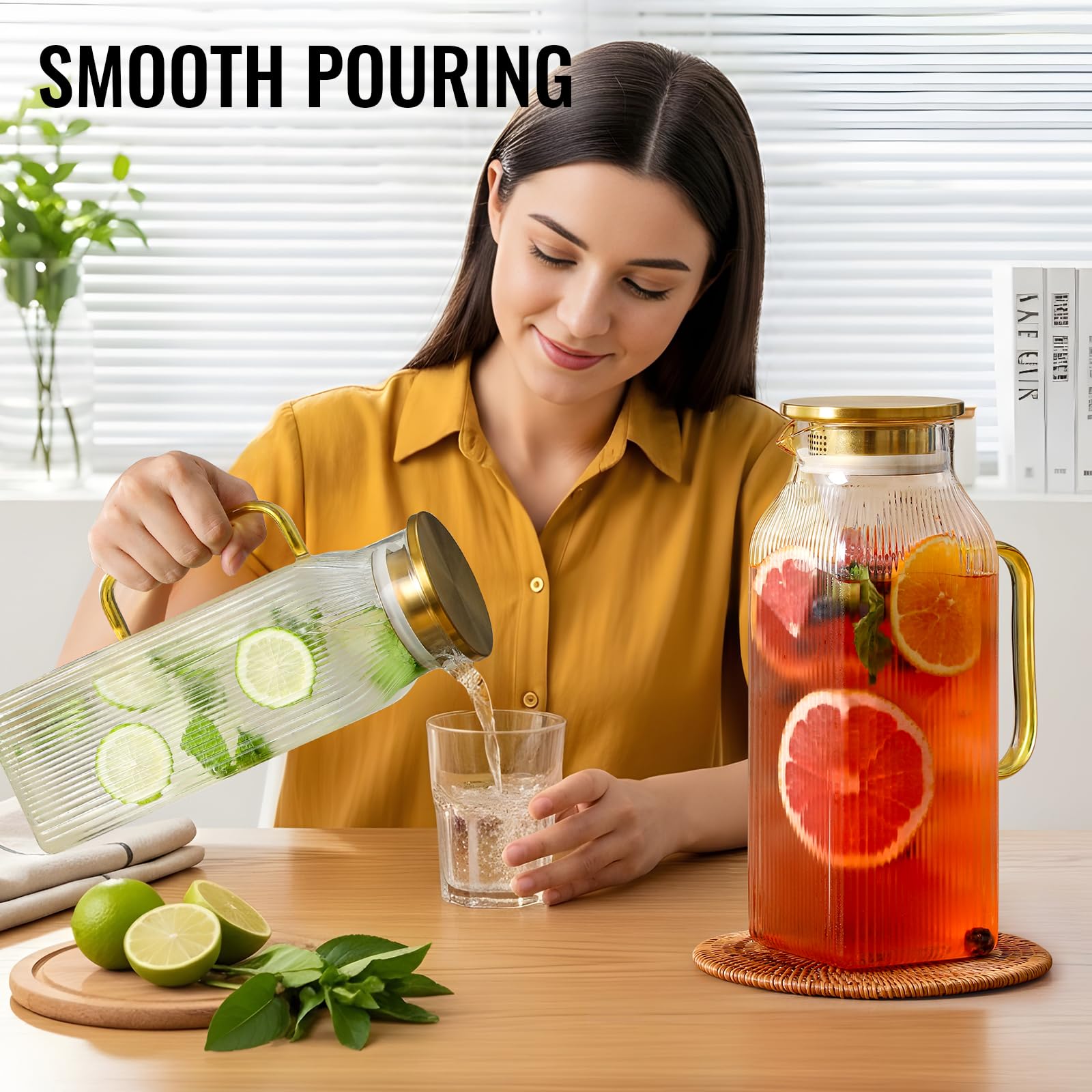 Snuvid dishwasher-safe glass pitcher for easy cleaning after gatherings