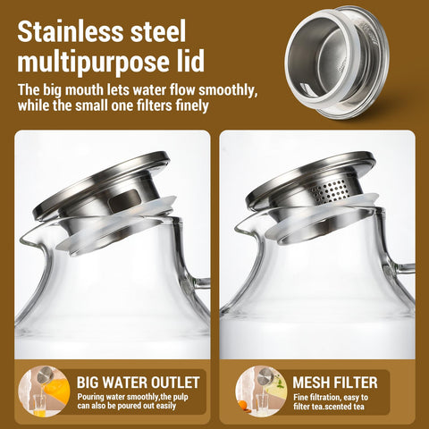 Snuvid glass pitcher is dishwasher-safe for easy cleanup.