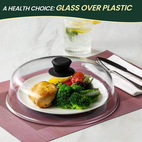 Snuvid dishwasher-safe splatter guard simplifies cleaning after microwaving.