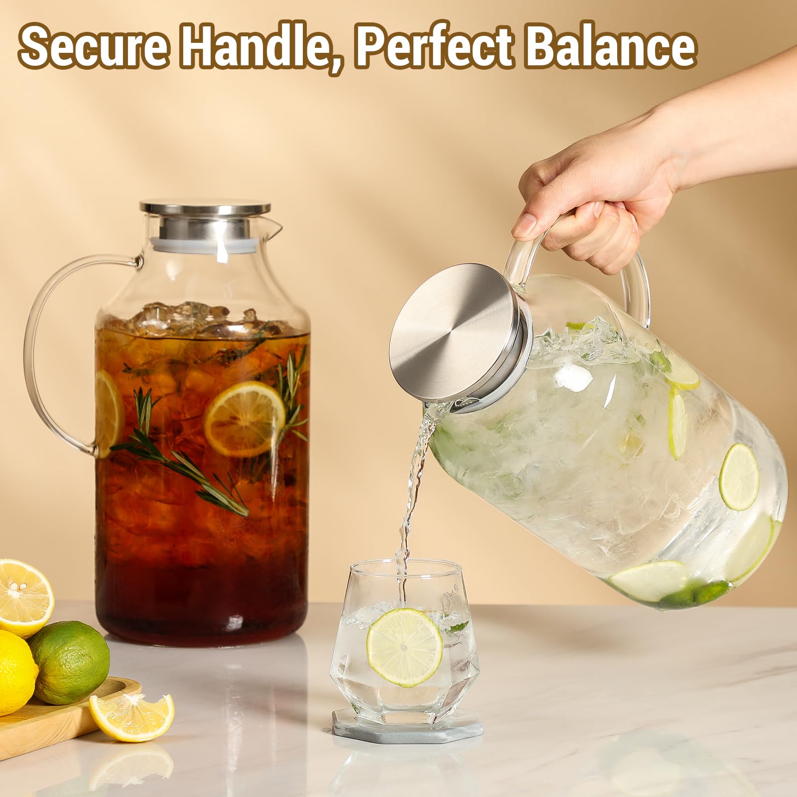 Snuvid dual-pour lid lets infusions or pours smoothly.