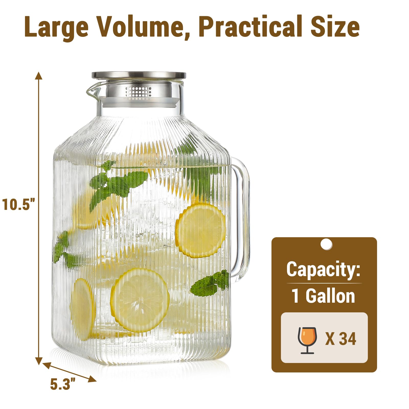 Snuvid stainless steel lid provides dual-pour options for tea leaves or quick refills.
