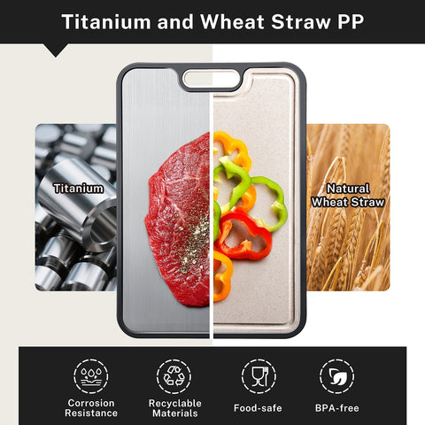 Snuvid Titanium surface highlights a non-porous, knife-friendly area.