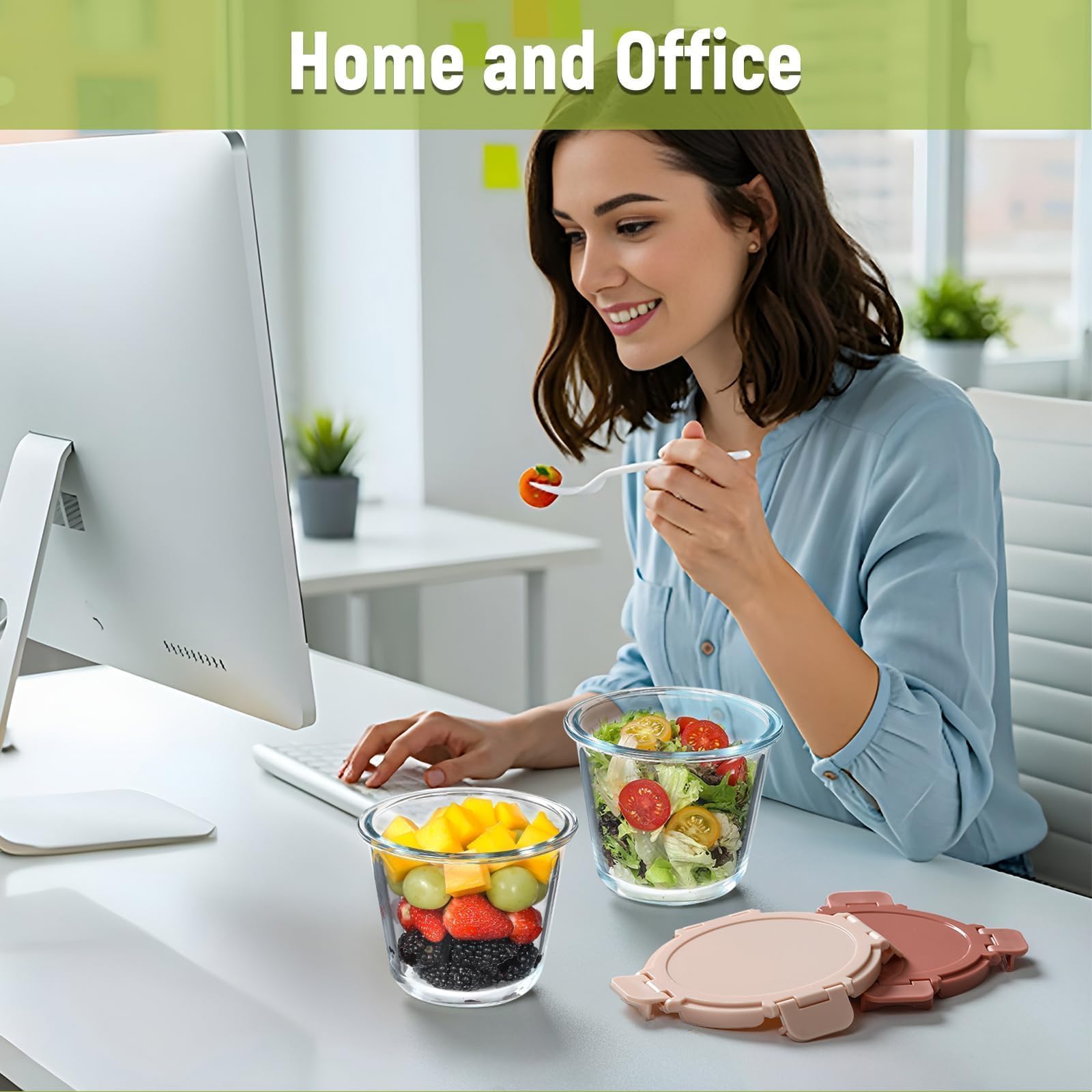 Snuvid versatile storage for leftovers, lunch, and salads with crystal-clear visibility.