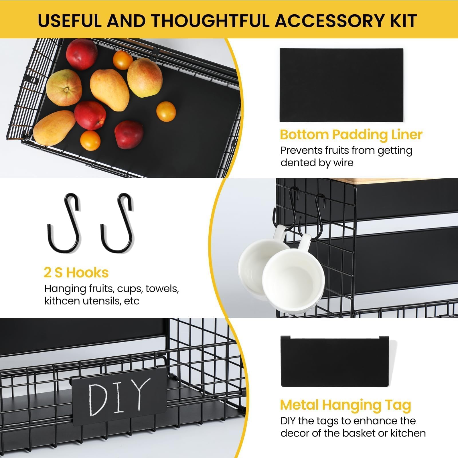 Snuvid Wider Shelf padded liner protects fruit from denting.