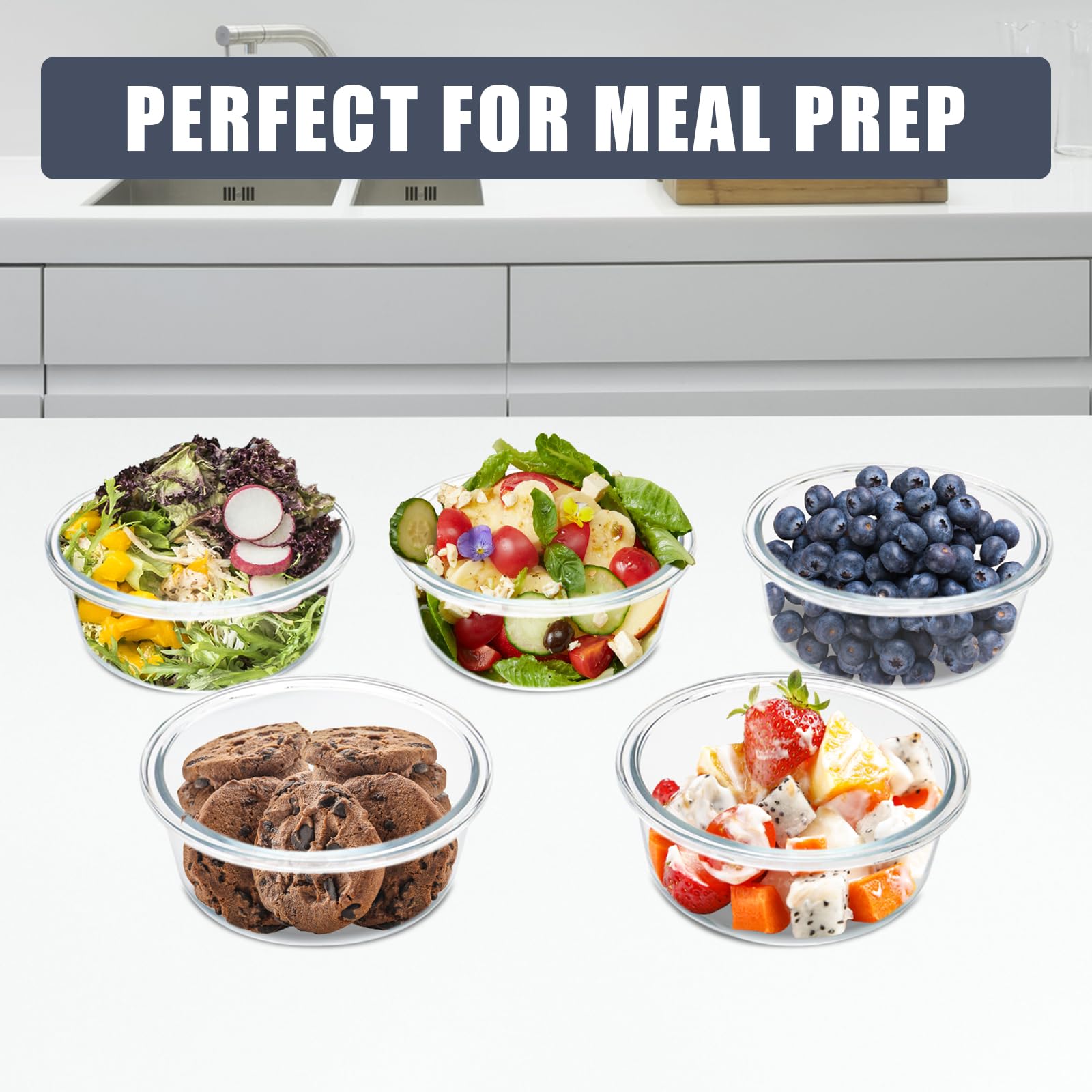 SOACOAKO 13oz container microwave-use-ready without lids