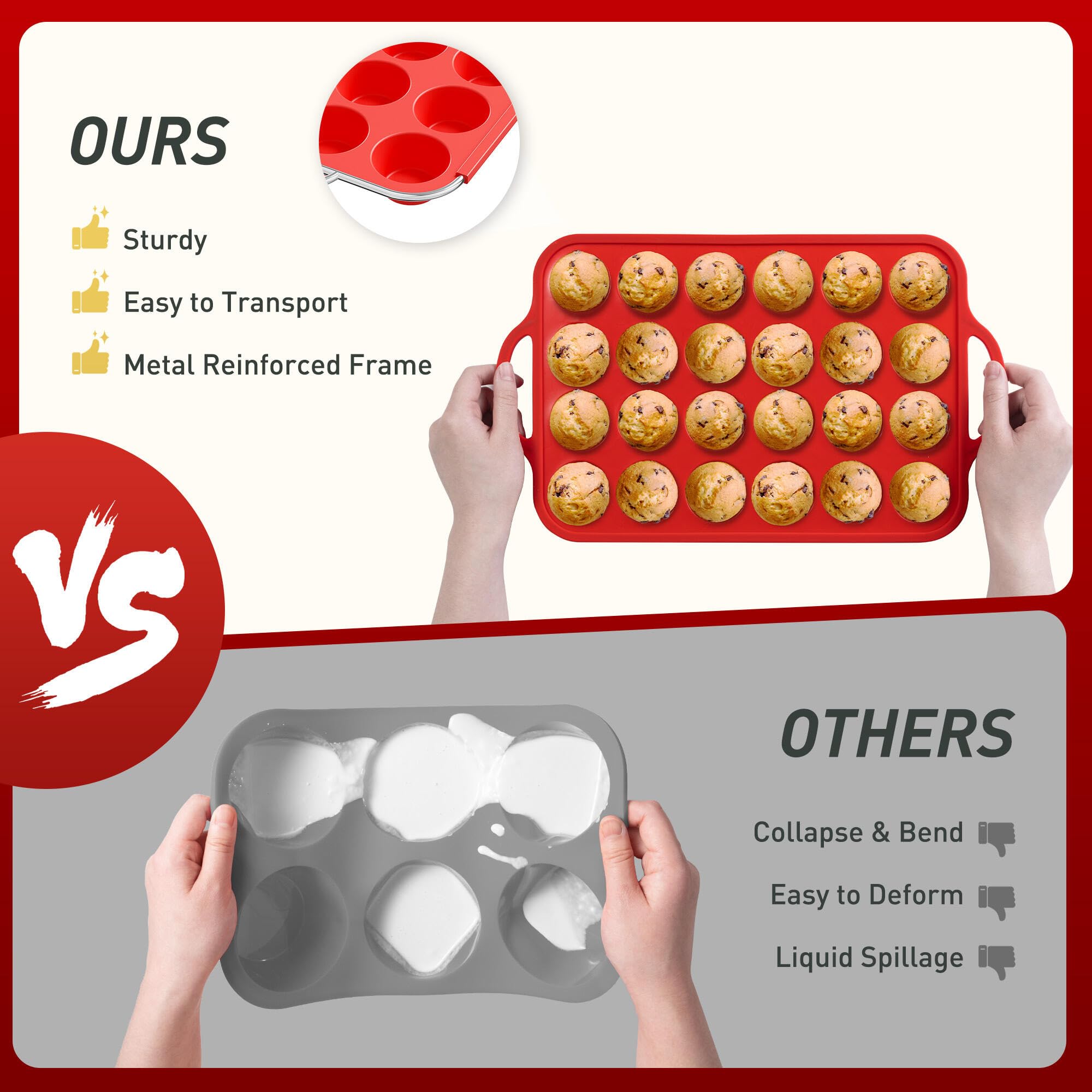 Socisen 24-cup 4x6 layout for quick batch cupcakes