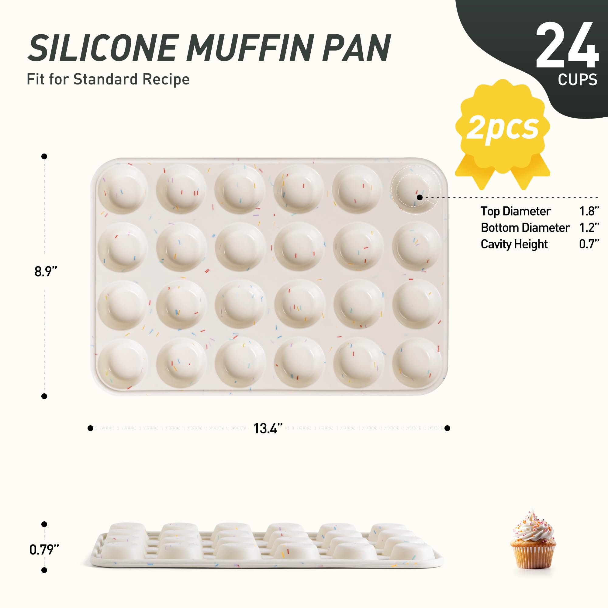 Socisen top view of the 24-cup layout for batch baking