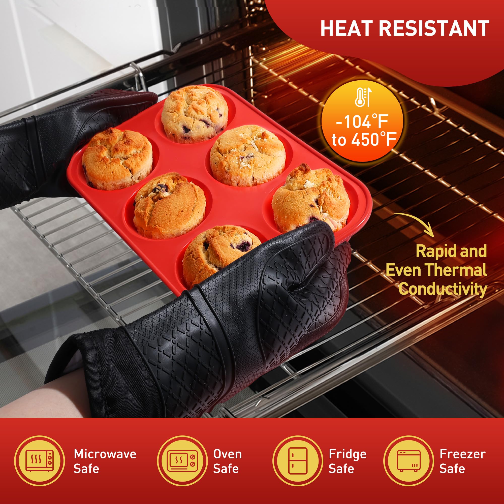 Socisen 2-pack dishwasher-safe feature shown for quick post-bake cleanup.