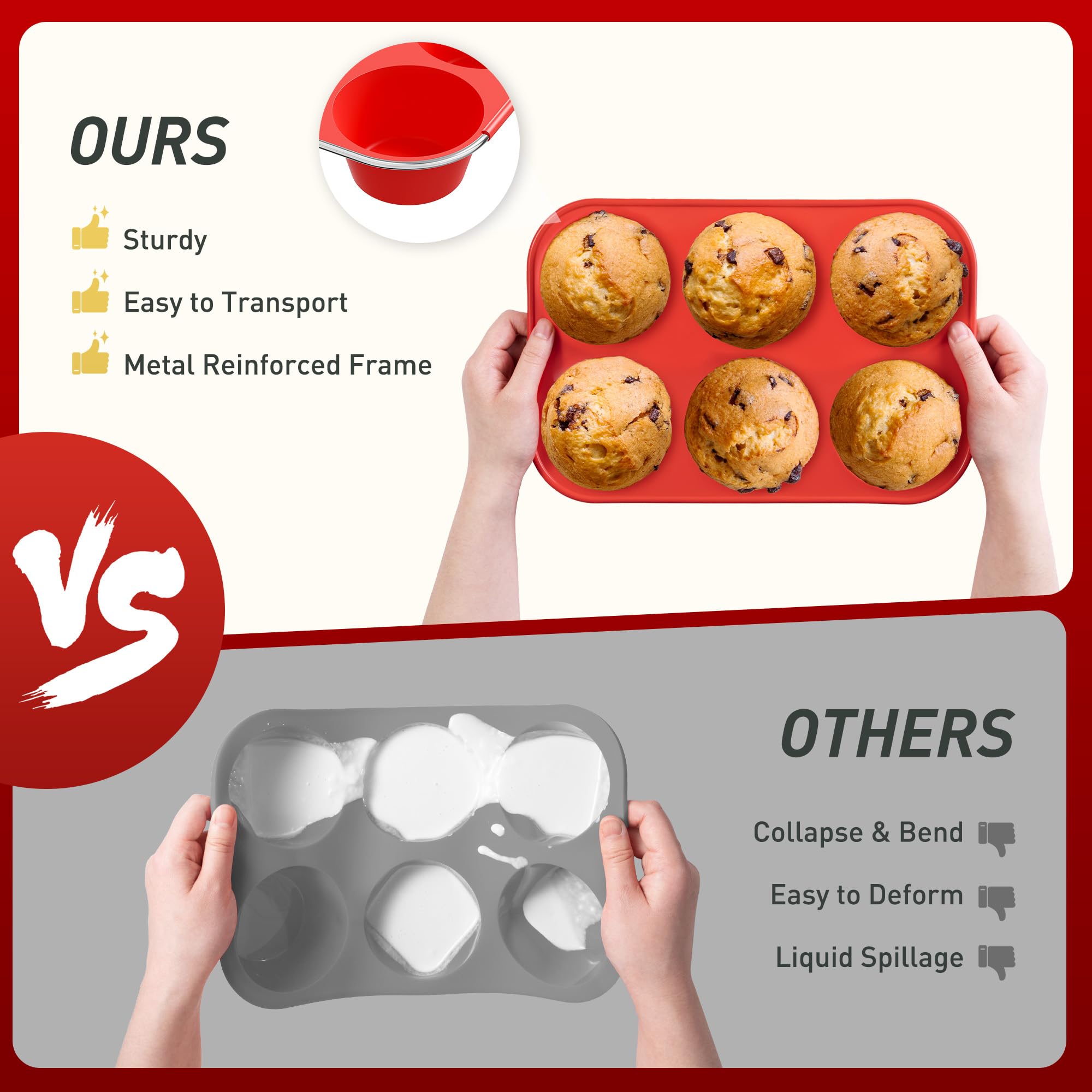 Socisen 2-pack close-up highlights 3.5 inch top diameter for precise portions.