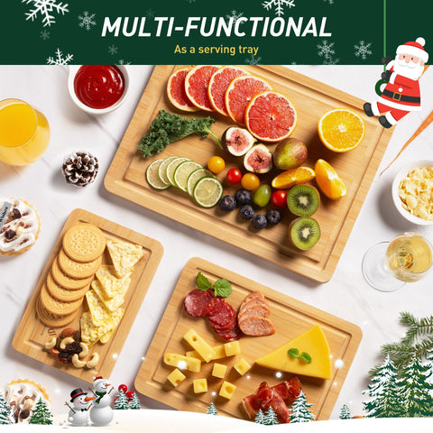 Easy-care bamboo boards with natural finish for everyday use.