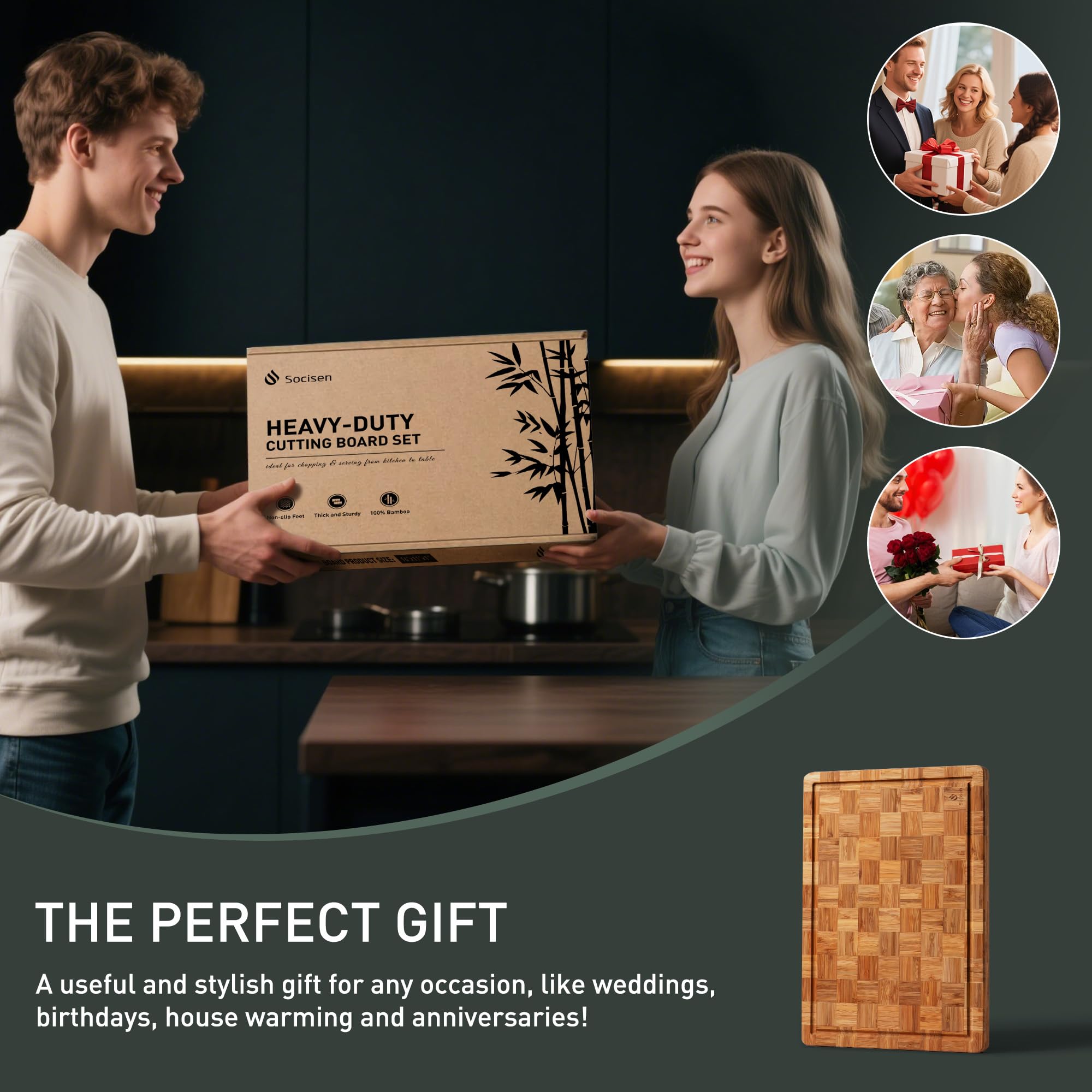 Socisen natural bamboo grain adds elegant touch to kitchen