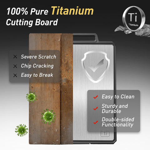 Socisen cutting board built-in round handle for easy carrying.