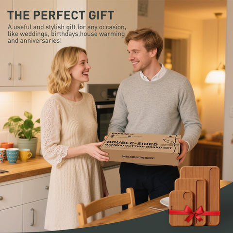 Socisen FSC-certified bamboo board supports sustainable, food-safe chopping.