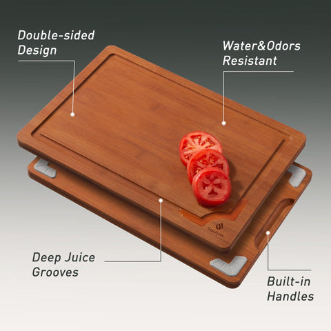 Socisen juice grooves catch liquids for easy cleanup.