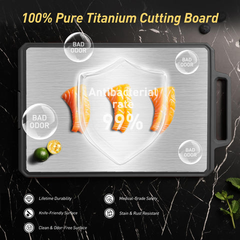 Socisen cutting board juice slot captures liquids for a tidy workspace.