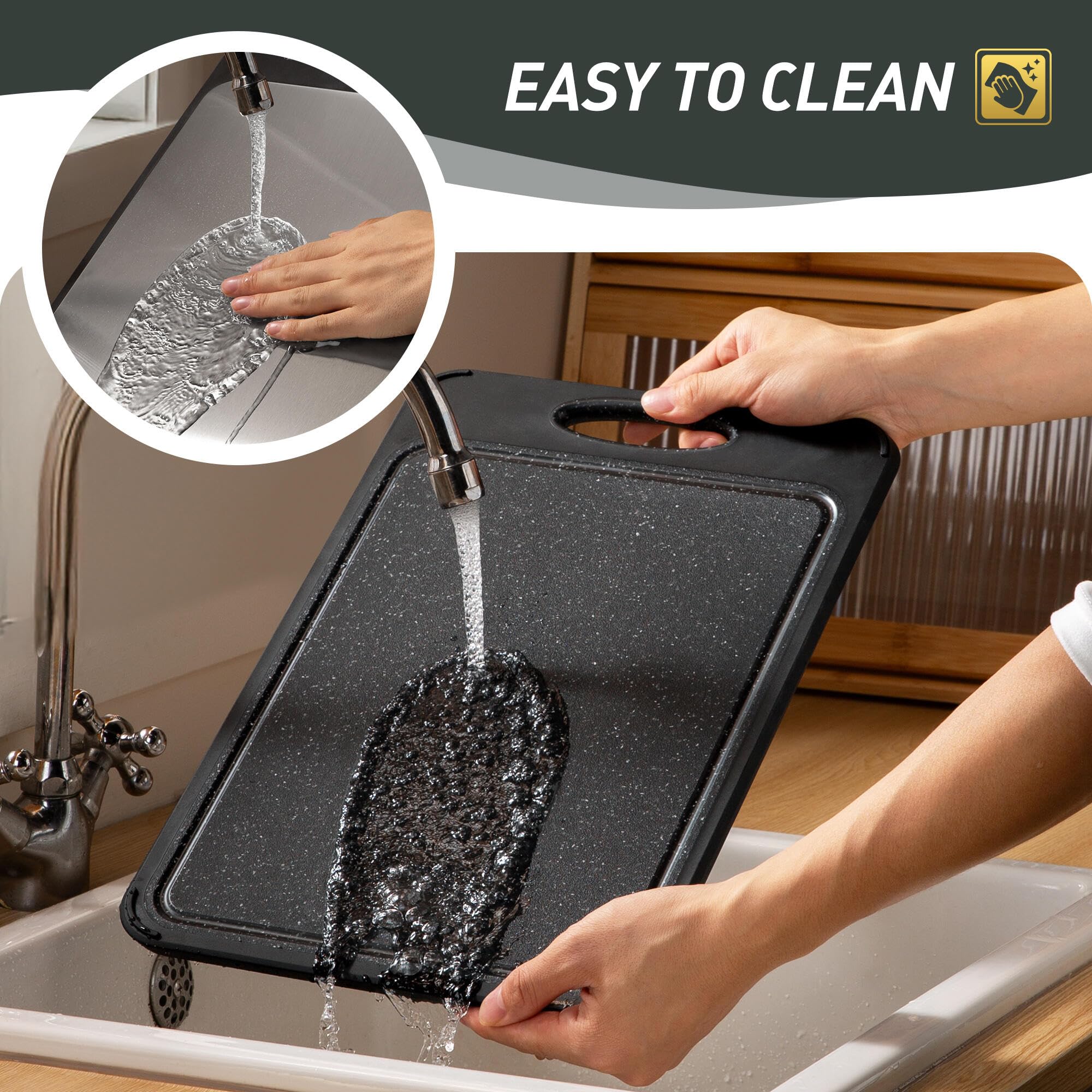 Socisen easy-clean surface with built-in handle for storage and transport