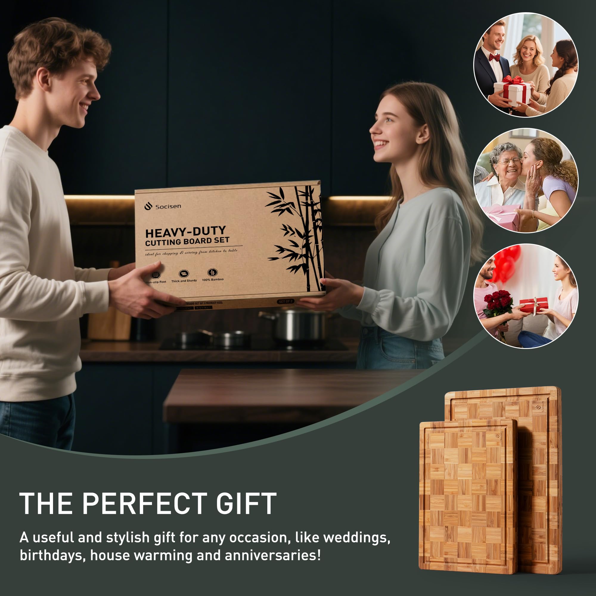 Socisen gift-ready packaging makes a thoughtful housewarming present.
