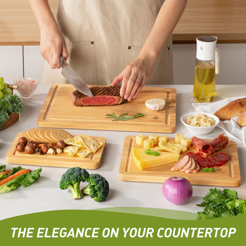 Knife-friendly surface preserves blades while you chop.