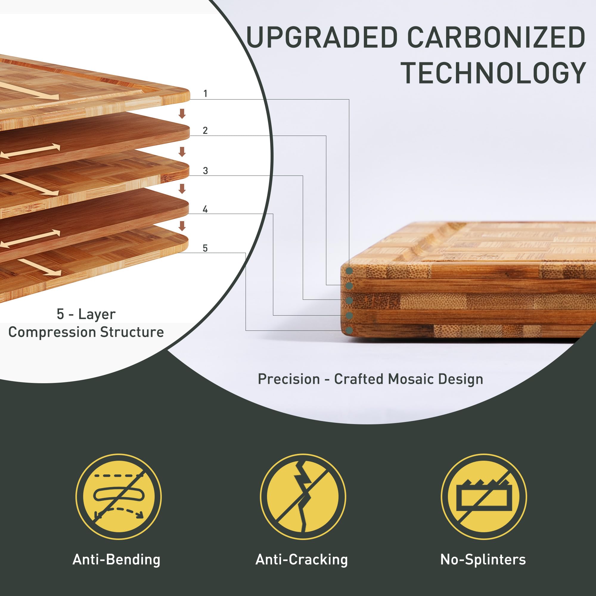 Socisen large board ideal for meats and family-style serving.