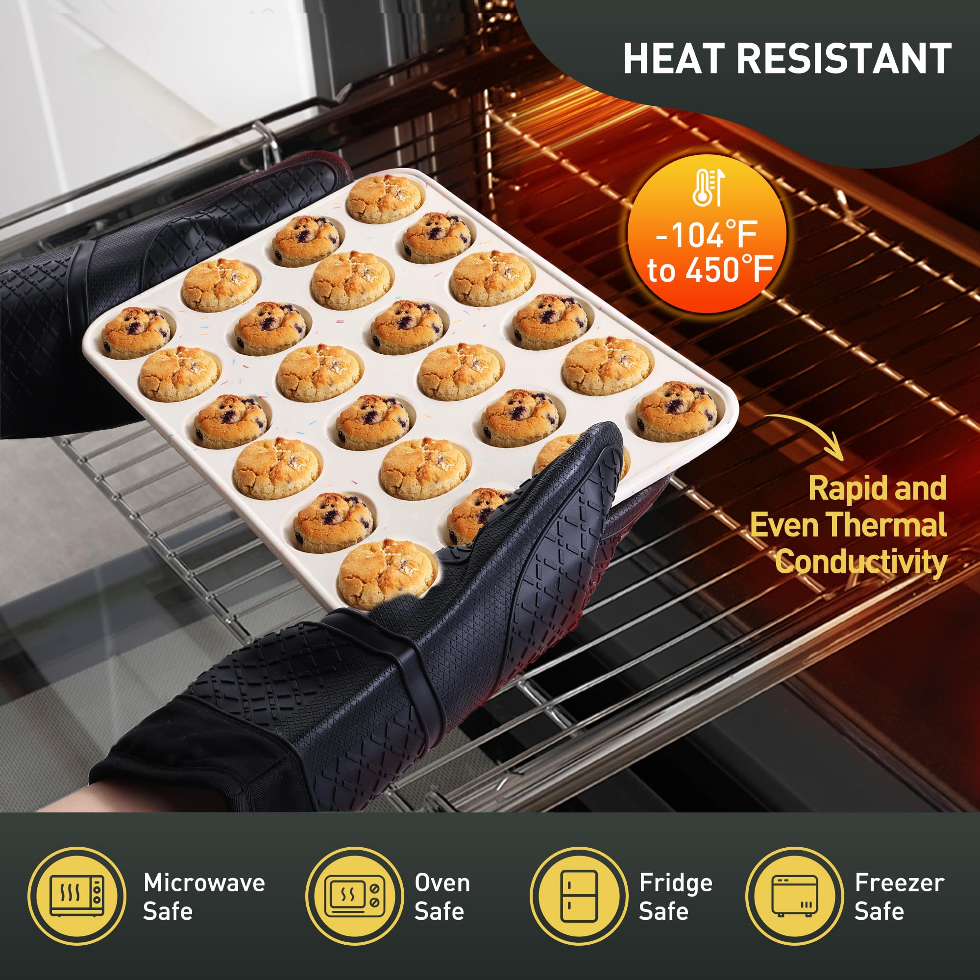 Socisen nonstick release for easy unmolding of treats