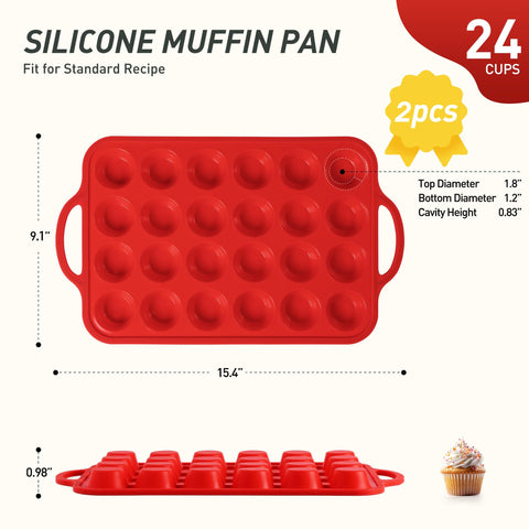 Socisen muffin pan side handles enable easy oven transfer
