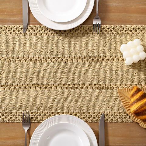 Socomi festive wedding table decor with tassels and warm tones for special occasions