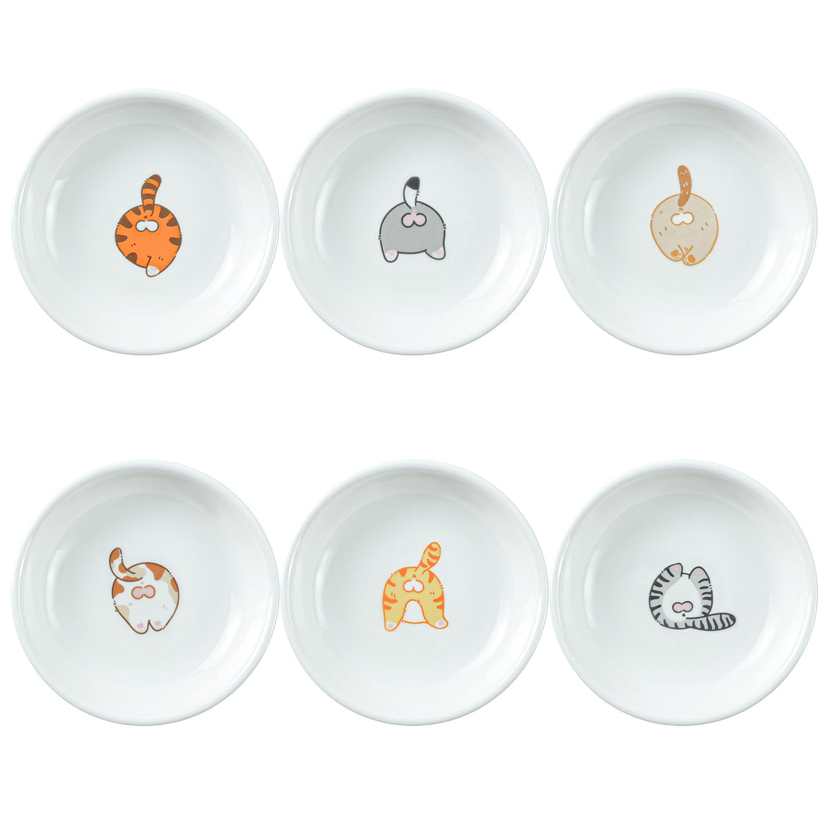 Socosy cat butt ceramic dipping dish top view ideal for sauces and sushi