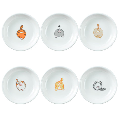 Socosy cat butt ceramic dipping dish top view ideal for sauces and sushi