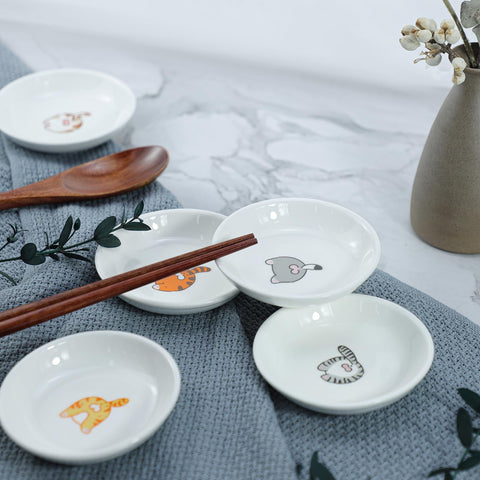 Socosy cat butt design dishwasher-safe dishware for easy cleanup