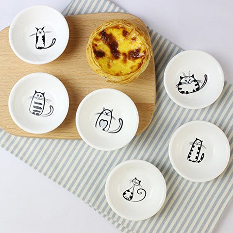 SOCOSY cat ceramic bowls add charm to appetizer service