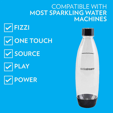 SodaStream BPA-free 1L bottle for safe reusable sparkling water.