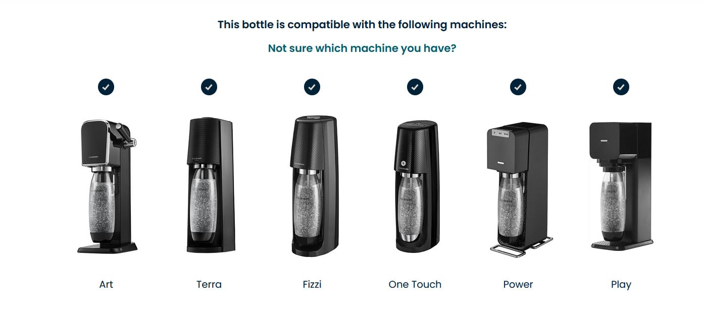 SodaStream compatible with Terra and ART machines for versatile use.