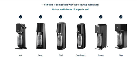 SodaStream compatible with Terra and ART machines for versatile use.