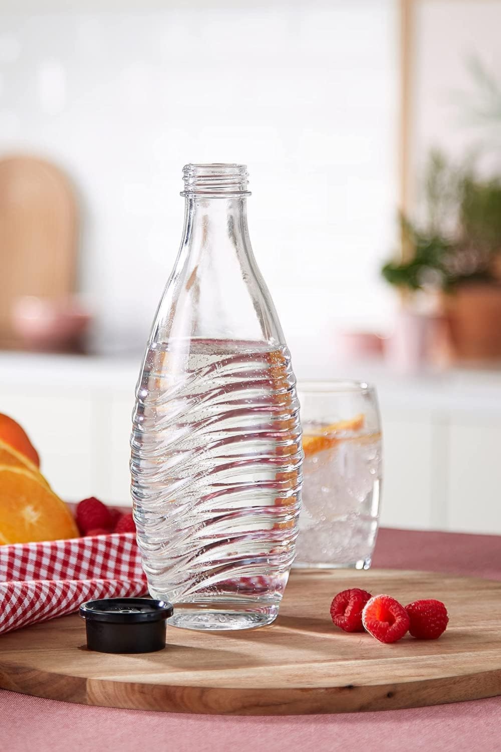 Eco-friendly reusable Sodastream carafe ready for everyday use
