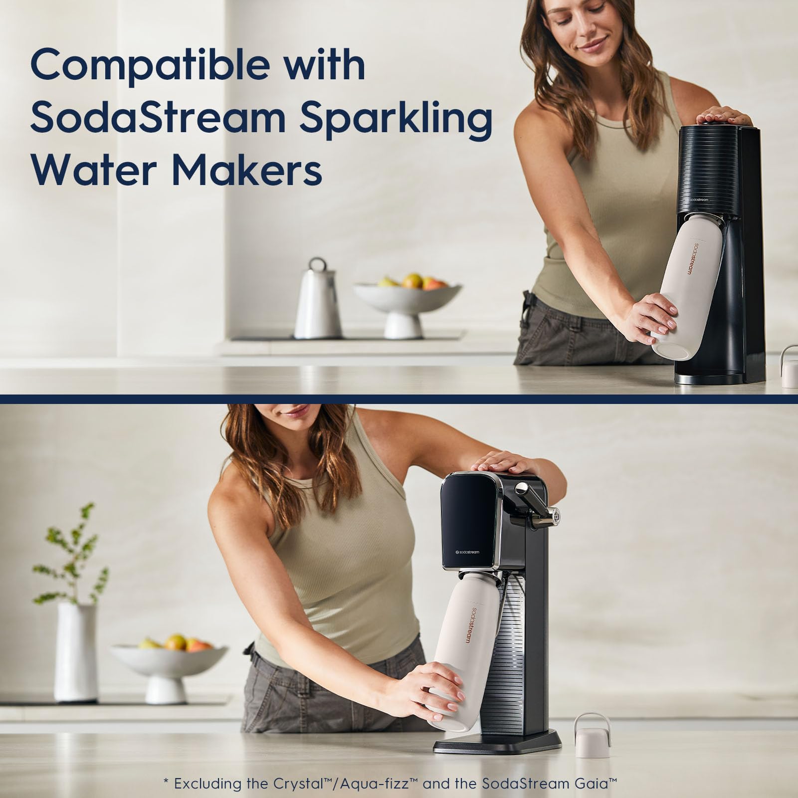 SodaStream Fizz & Go Sand bottle compatibility with Terra, Art, Duo, E-Duo, Enso