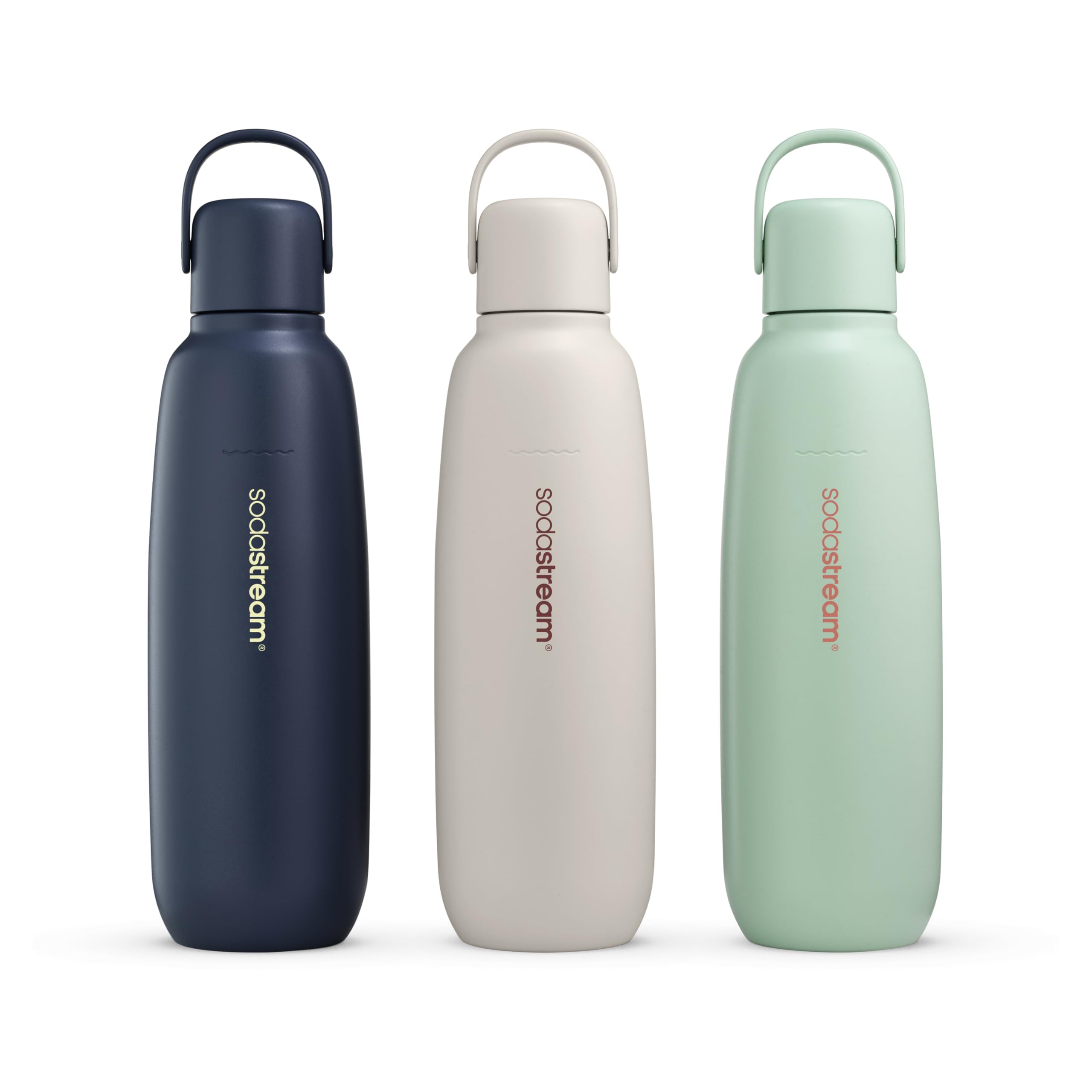 SodaStream Fizz & Go Sand bottle with carrying handle for easy transport