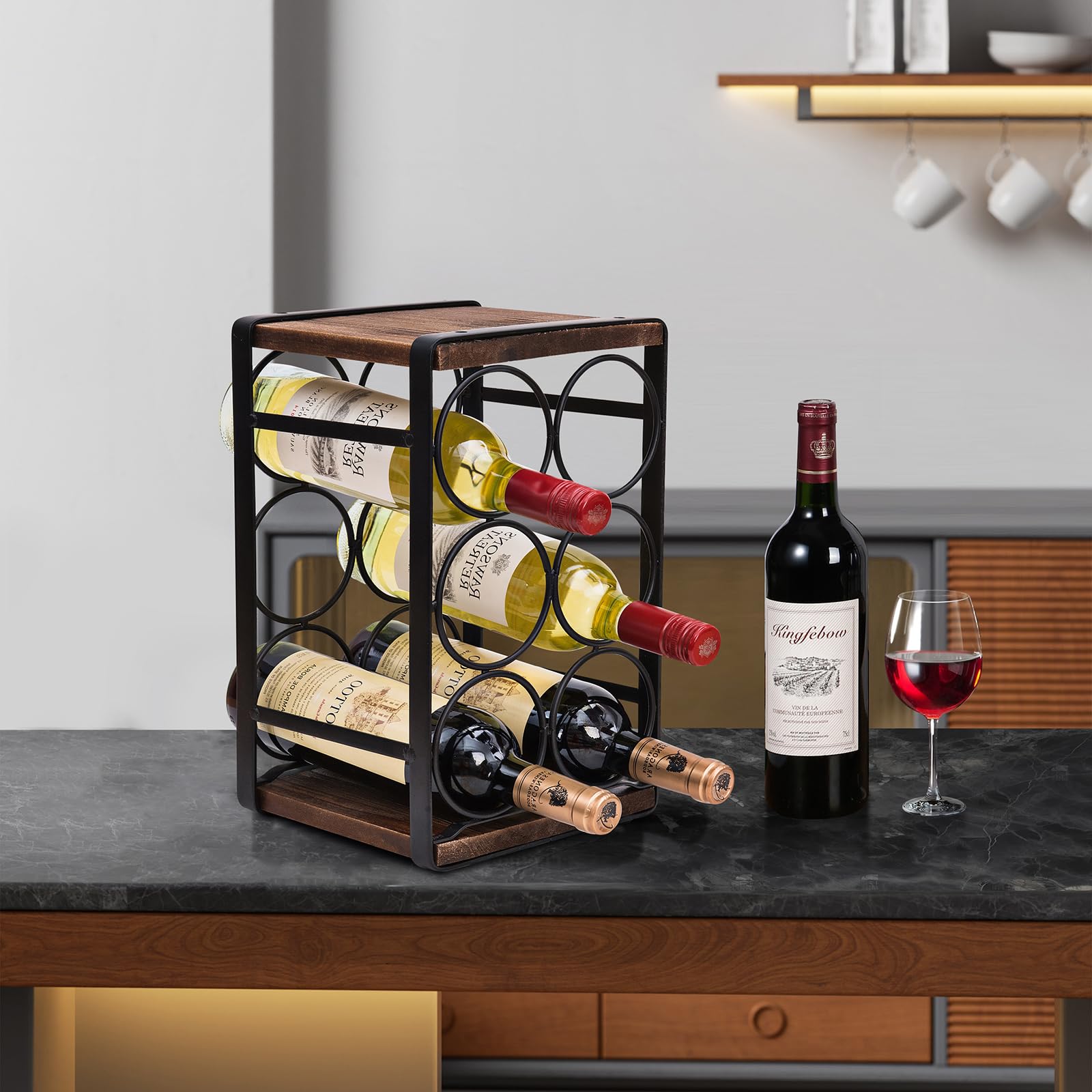 SODUKU countertop wine display in kitchen or bar area