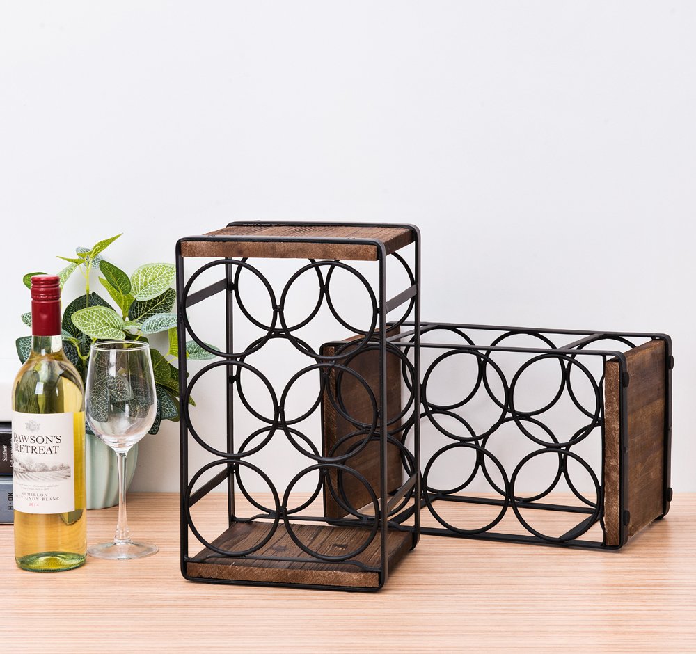SODUKU no-assembly wine rack ready to display on counter