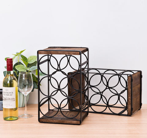 SODUKU no-assembly wine rack ready to display on counter